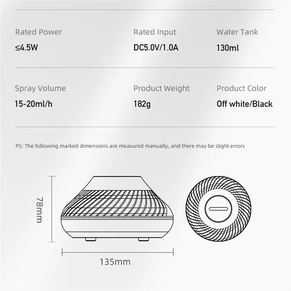 3D Colorful Flame Humidifier USB Car Aromatherapy Humidifiers Diffusers Portable Diffuser Essential Oils for Home Room Fragrance